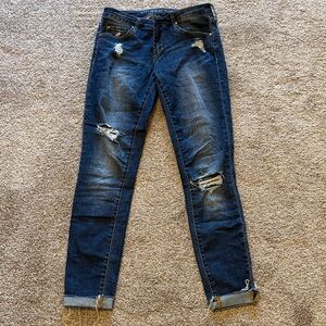 Articles Of Society Dark Blue Distressed Skinny Jeans